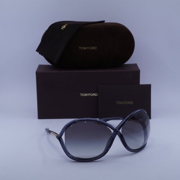Tom Ford Whitney FT0009 0B5 Butterfly Sunglasses - Transparent Grey/Smoke - Picture 1 of 10